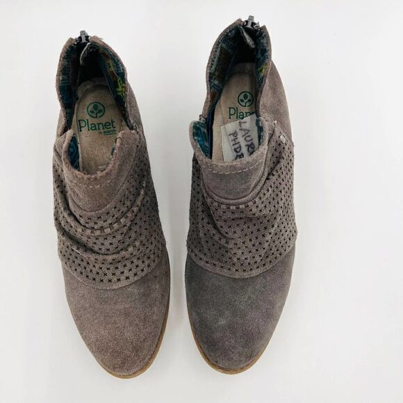 Earth Origins Women's Oakland Amanda Ankle Bootie Grey Suede Size 6 - Picture 8 of 12
